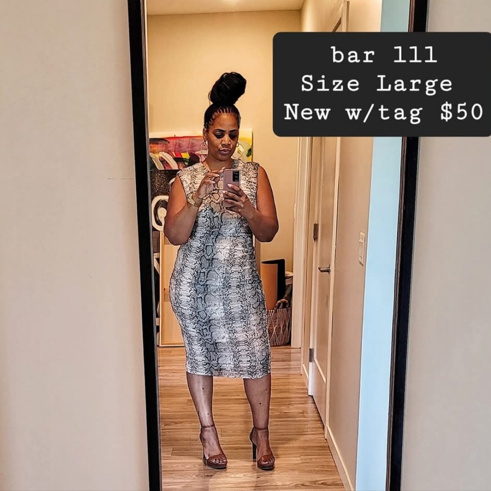 Bar III snake/python print dress